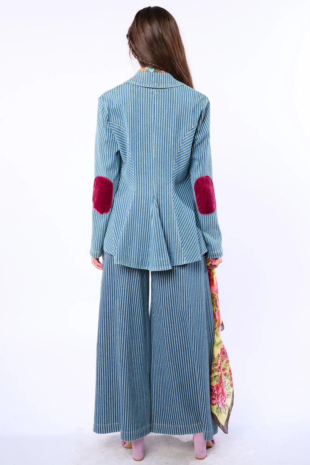 Alaia Stripe Denim Blazer sold by Aratta product image thumbnail 3