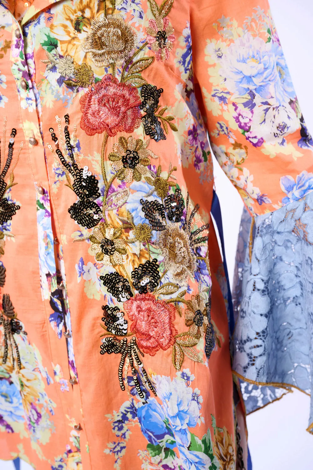 Claudine Agnes Embroidered & Embellished Shirt sold by Aratta product image thumbnail 4