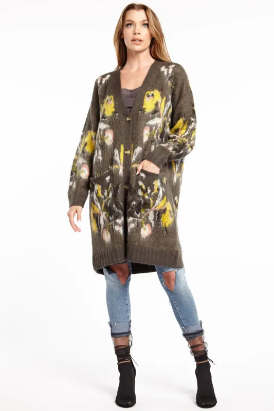 Dark Night Sweater Cardigan sold by Aratta