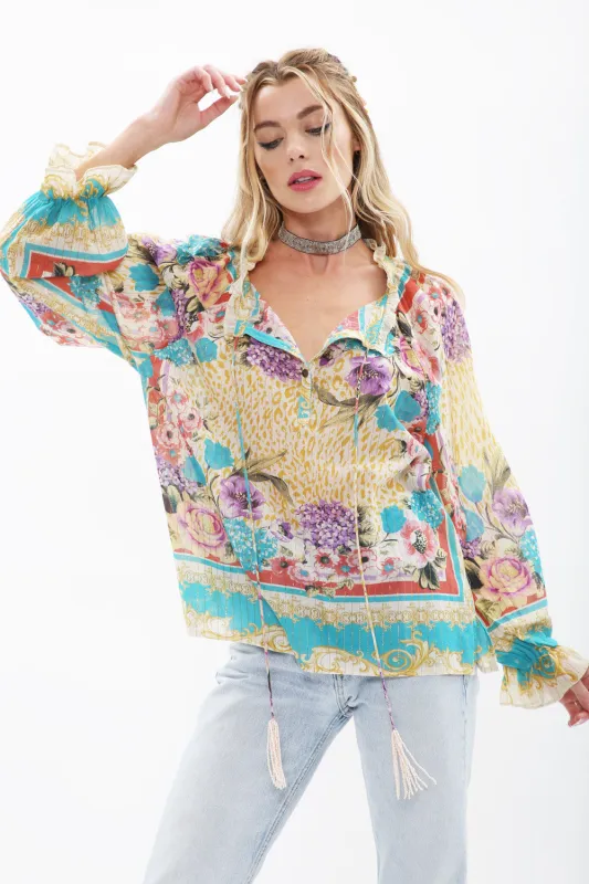 Artisan Leopard Blouse sold by Aratta