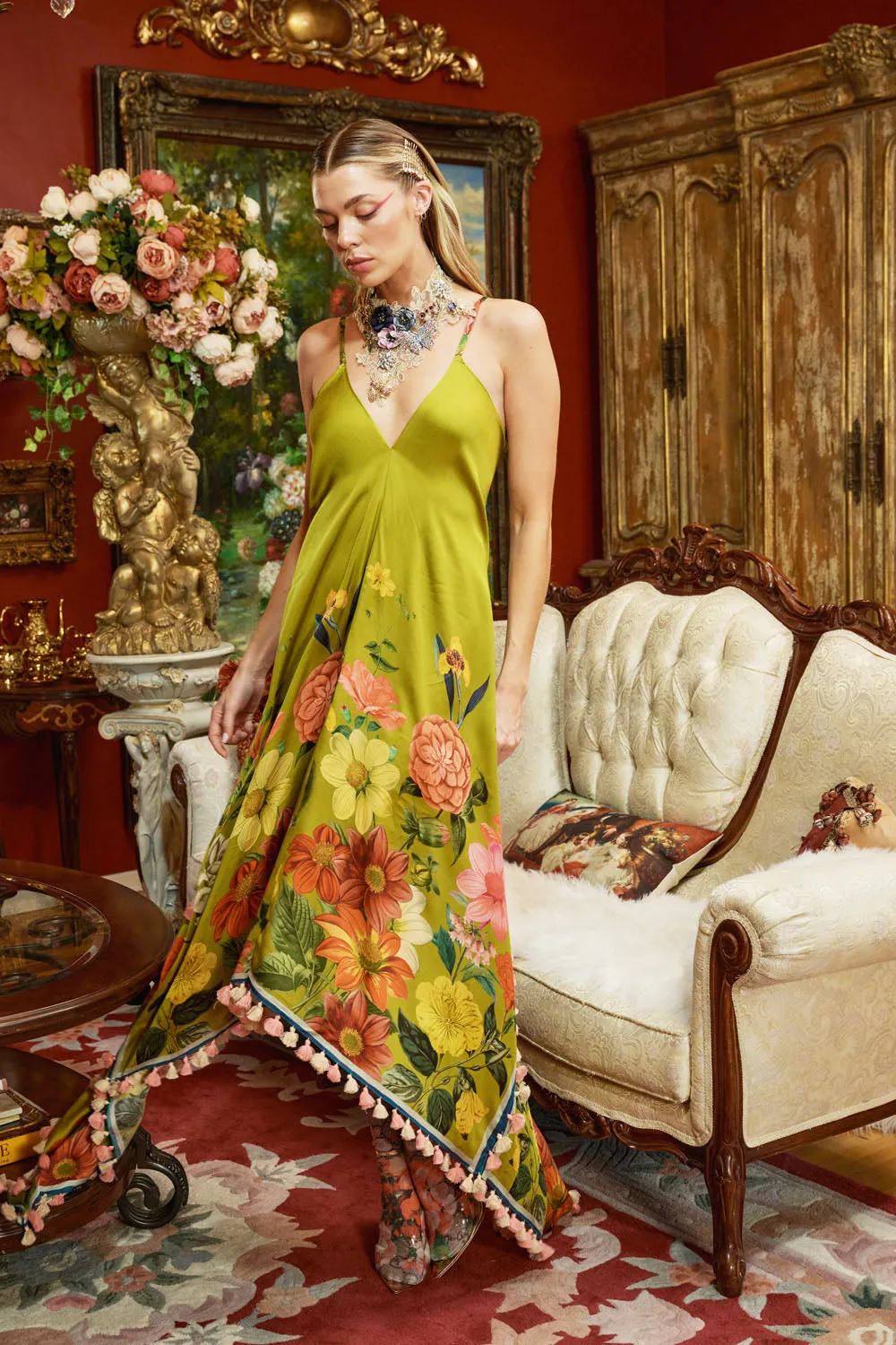 French Riviera Tasseled Dress sold by Aratta product image thumbnail 4