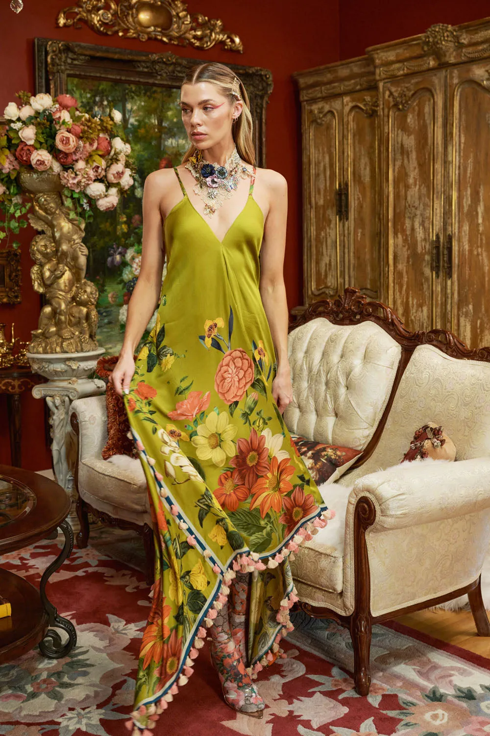 French Riviera Tasseled Dress sold by Aratta