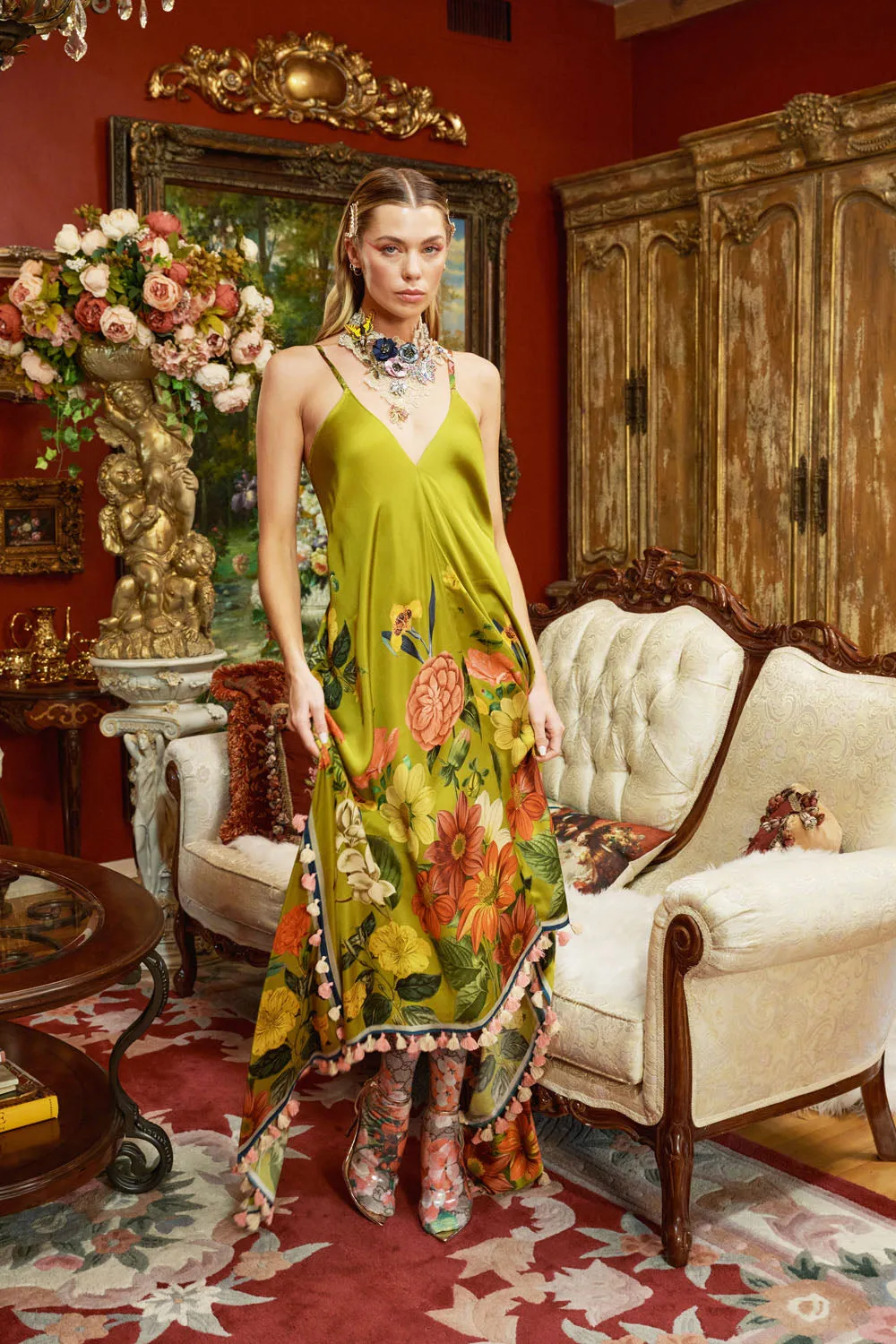 French Riviera Tasseled Dress sold by Aratta product image thumbnail 5