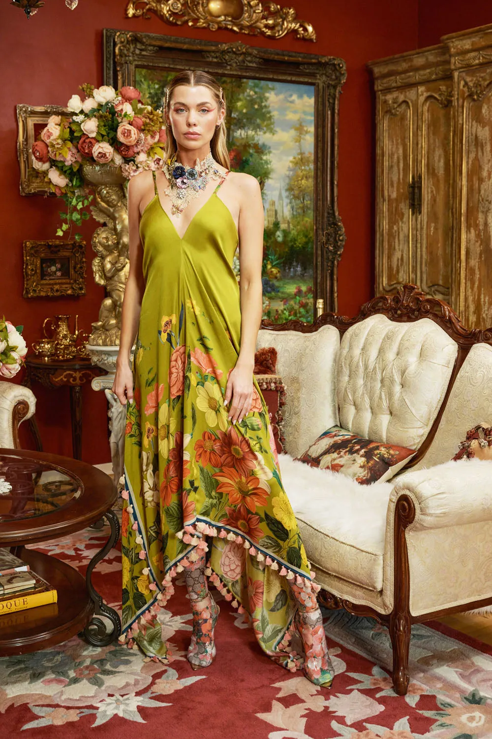 French Riviera Tasseled Dress sold by Aratta product image thumbnail 2