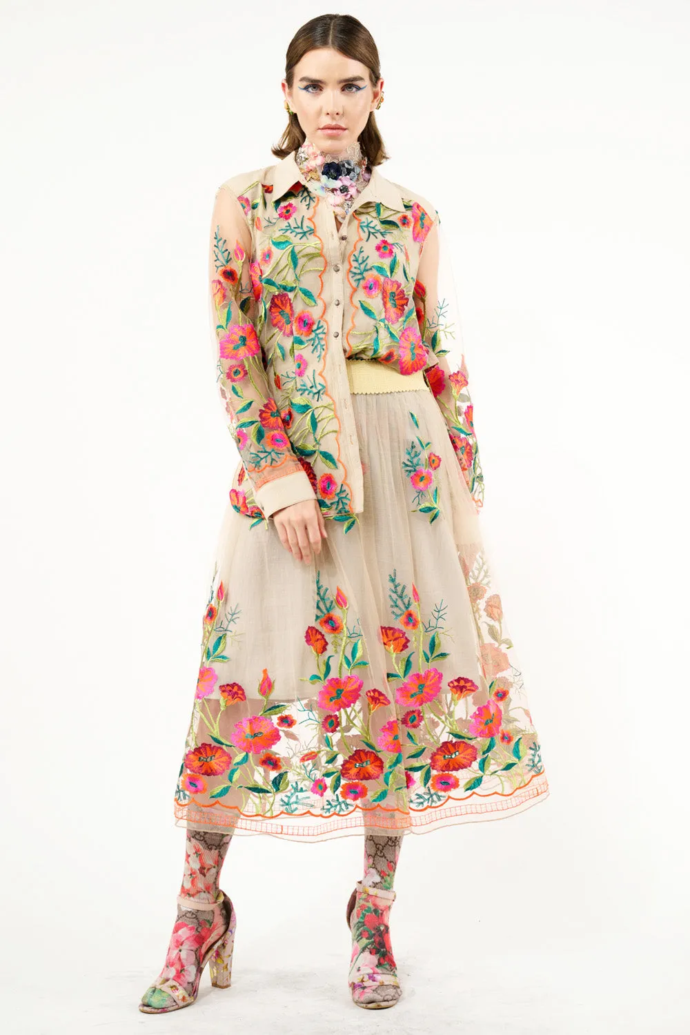 Vintage Tulips Skirt sold by Aratta product image thumbnail 2