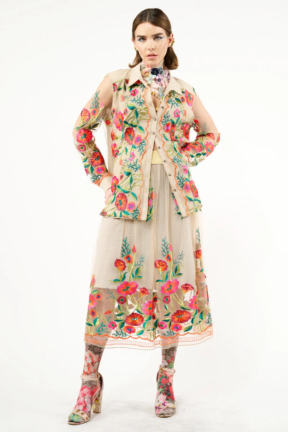 Vintage Tulips Skirt sold by Aratta product image thumbnail 3