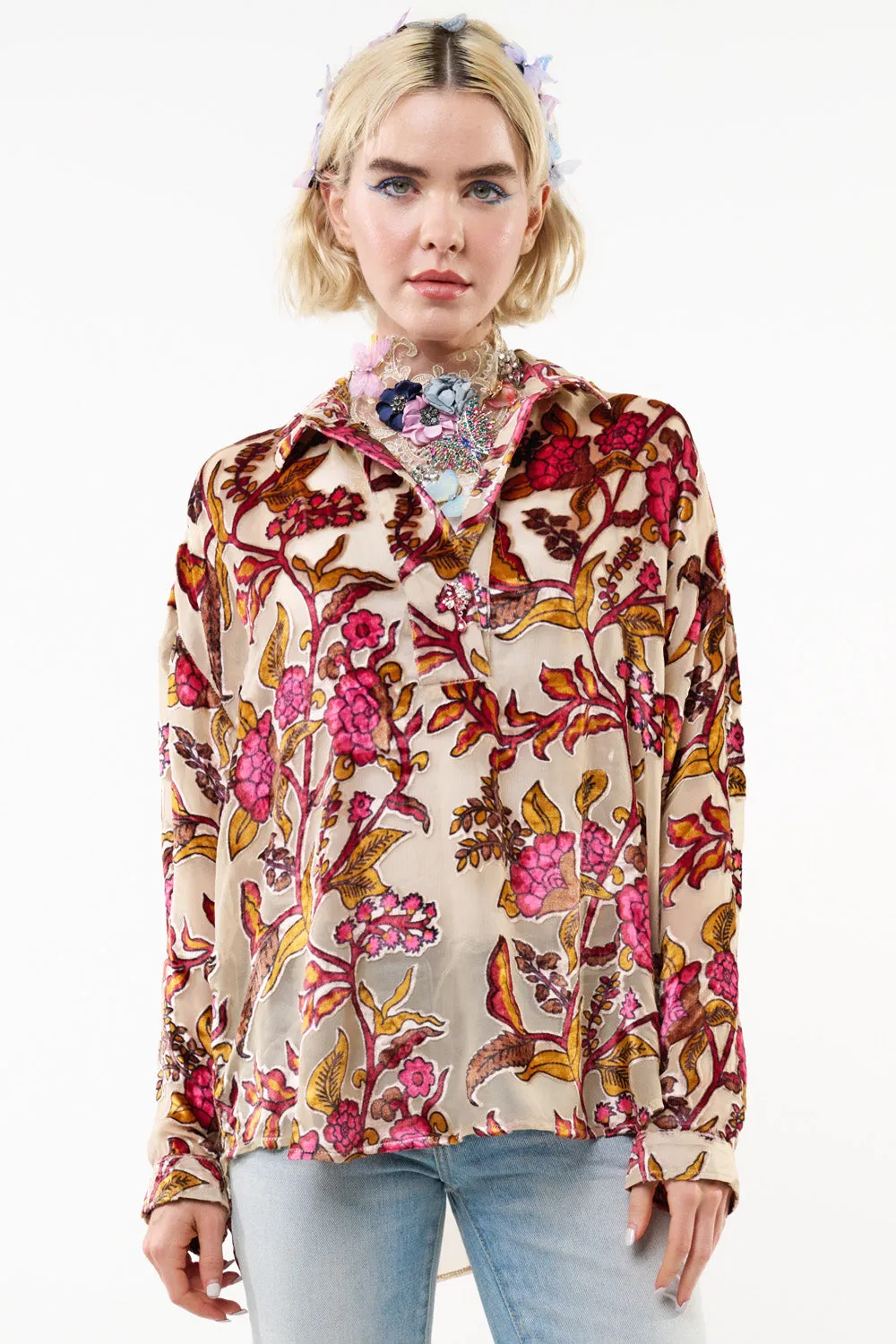 Holiday Jewels Blouse sold by Aratta