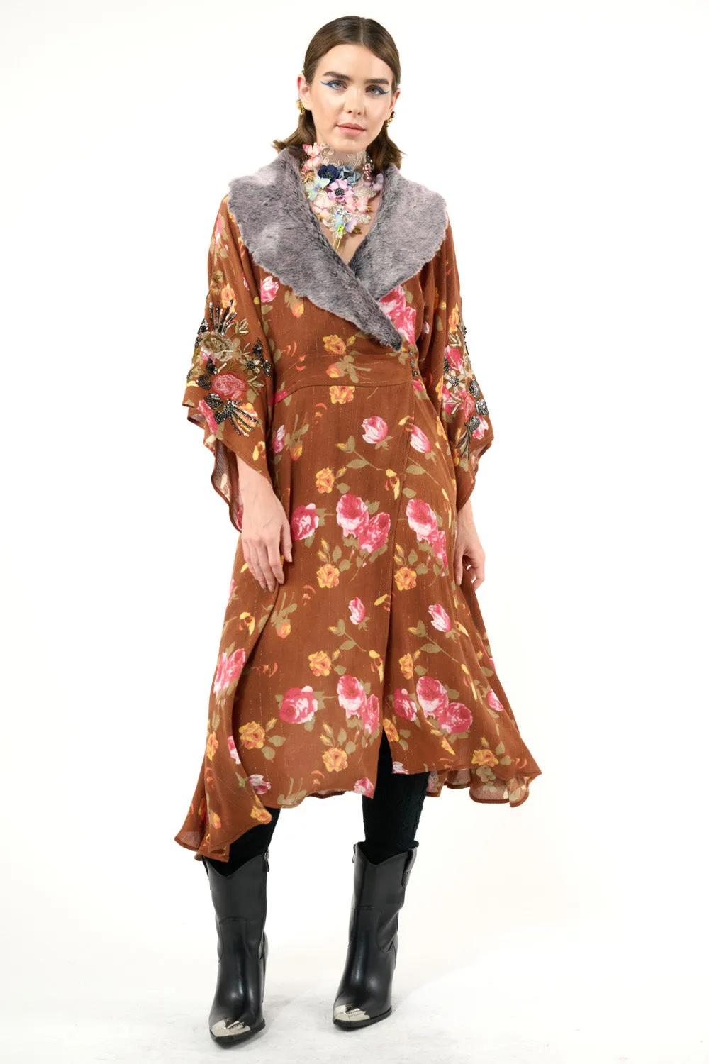Charlene Princess Of Monaco Kimono Dress sold by Aratta product image thumbnail 5