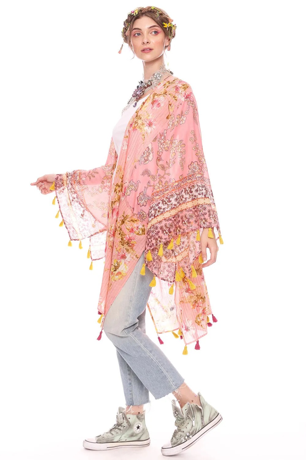 Color Story Kimono Coral sold by Aratta product image thumbnail 5