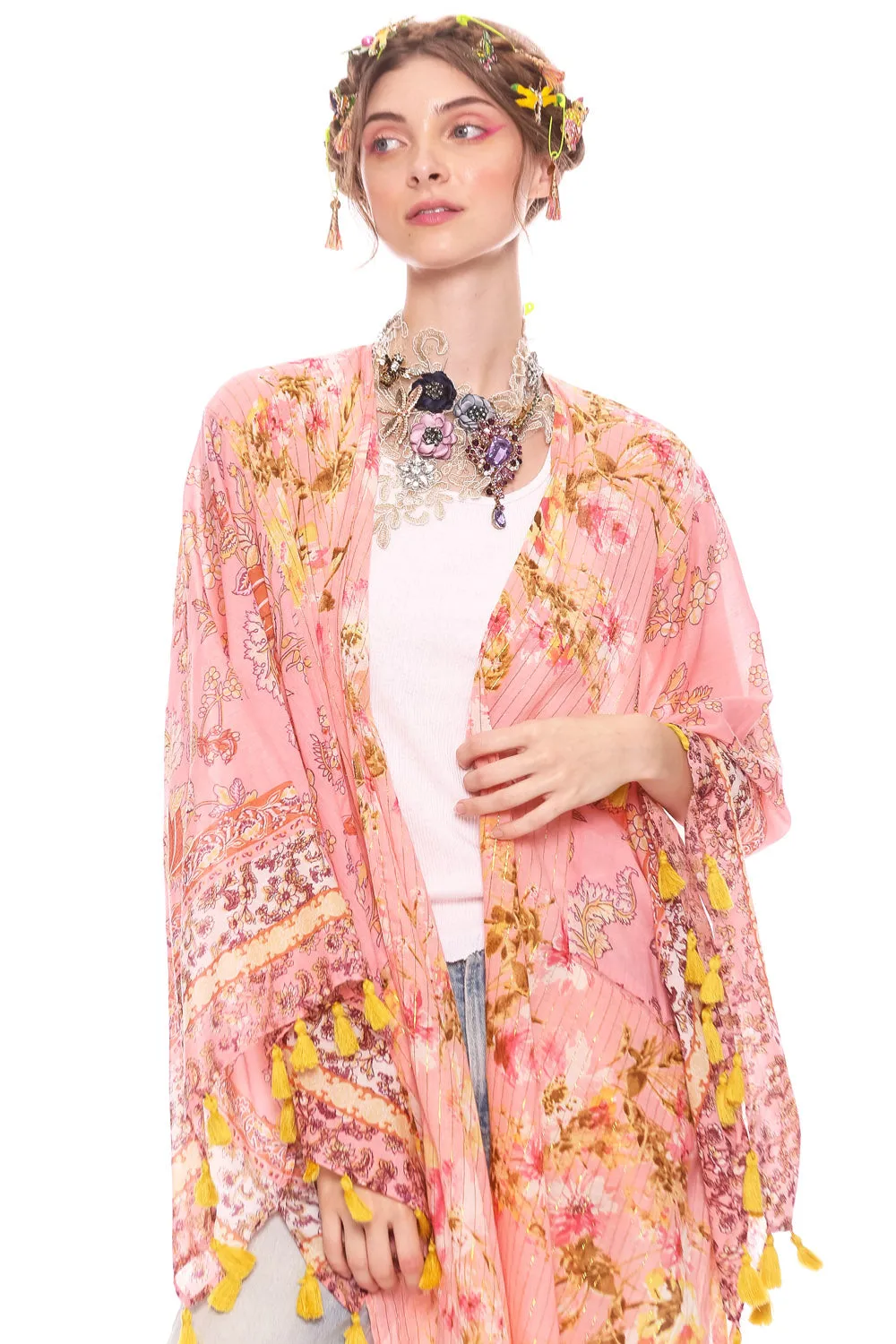 Color Story Kimono Coral sold by Aratta product image thumbnail 2
