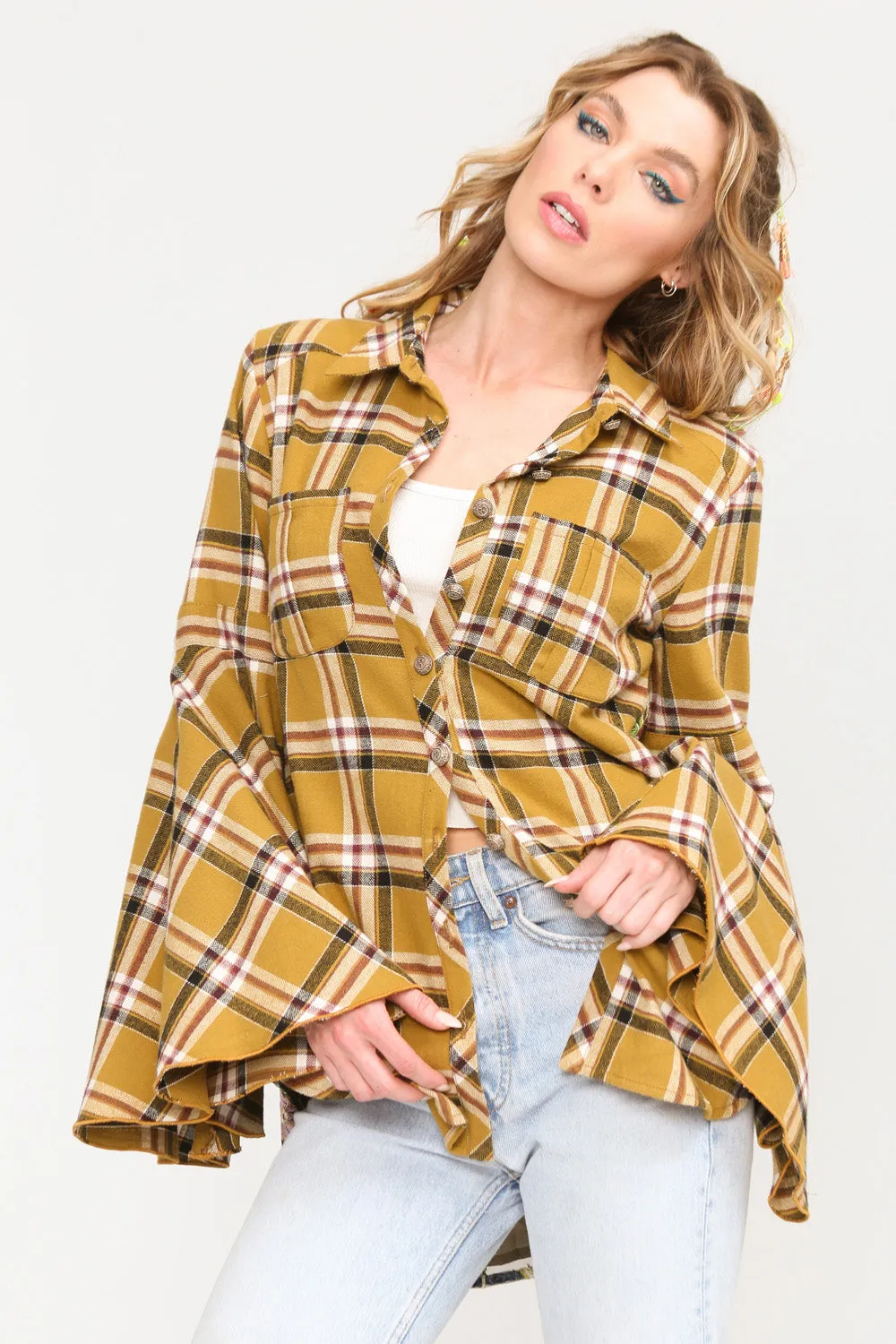 Siri Plaid Shirt sold by Aratta product image thumbnail 4