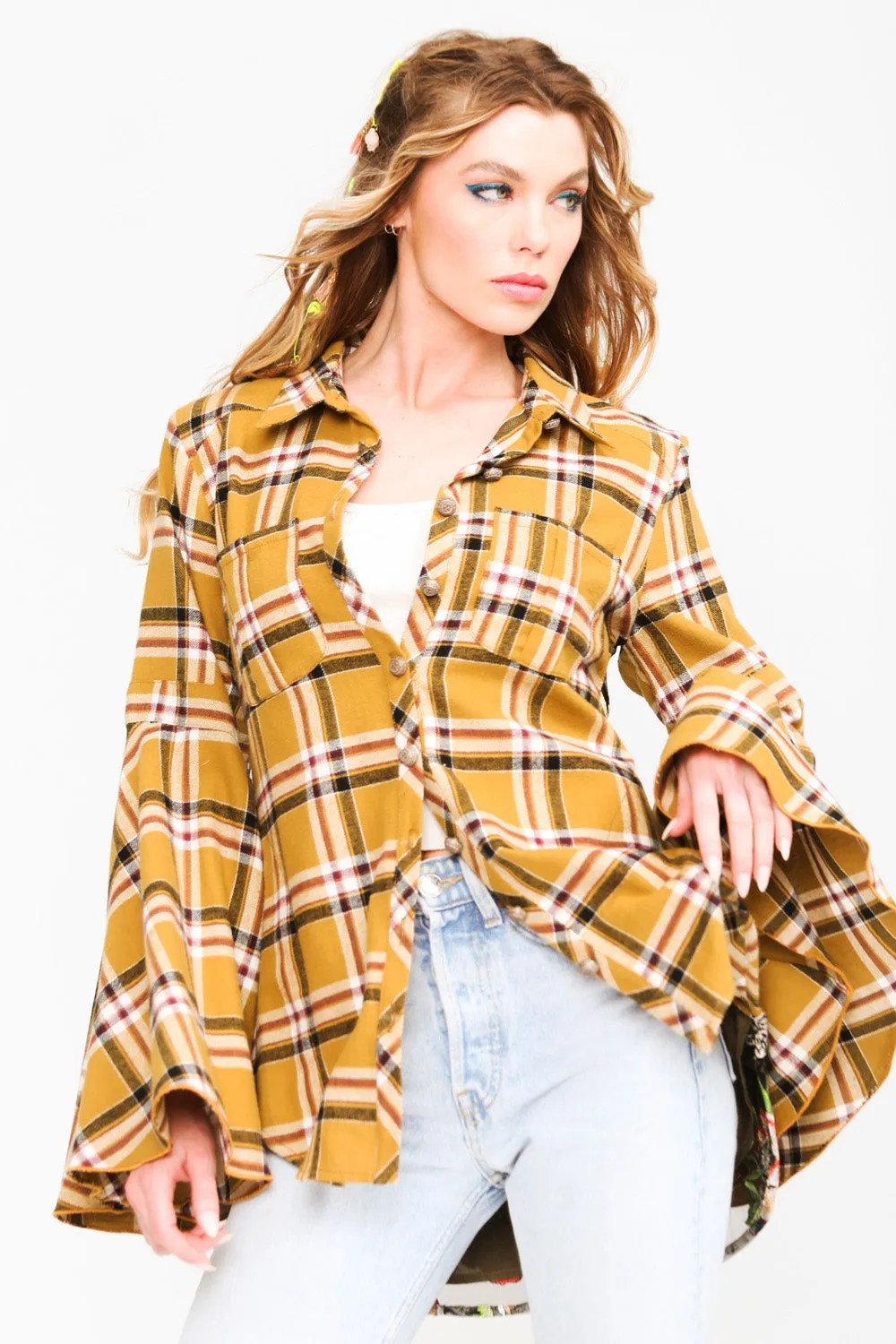 Siri Plaid Shirt sold by Aratta product image thumbnail 2