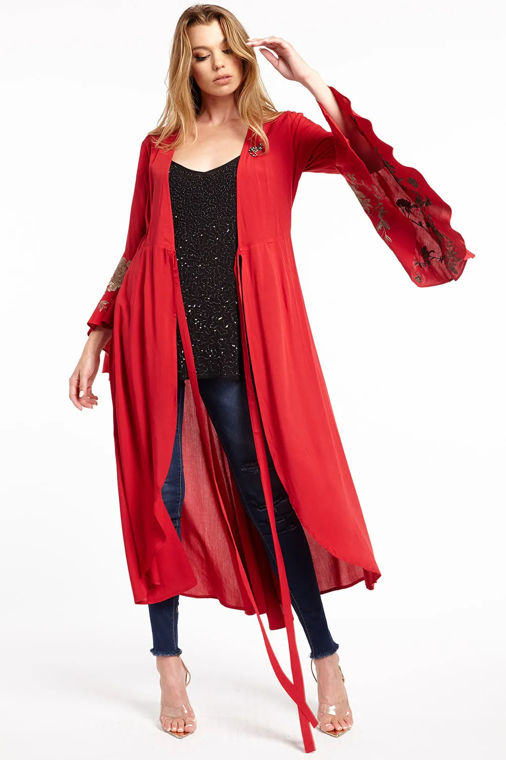 Daisy Fay Maxi Kimono sold by Aratta