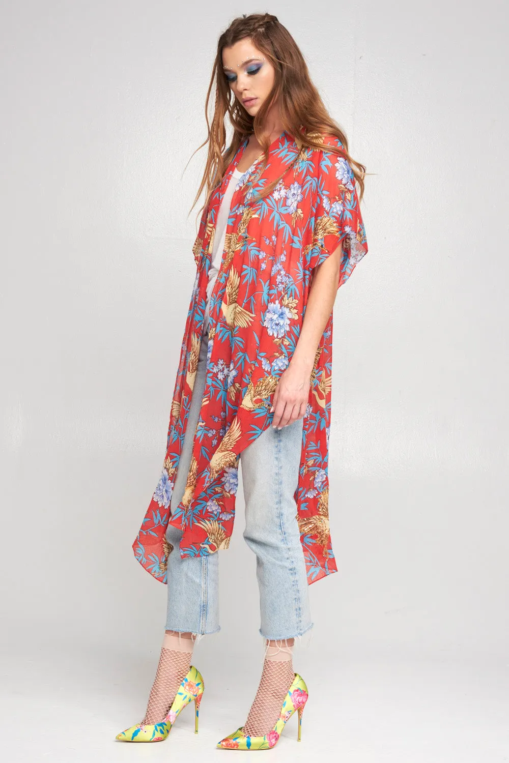 Lady Bird Hand Embellished Kimono sold by Aratta product image thumbnail 3