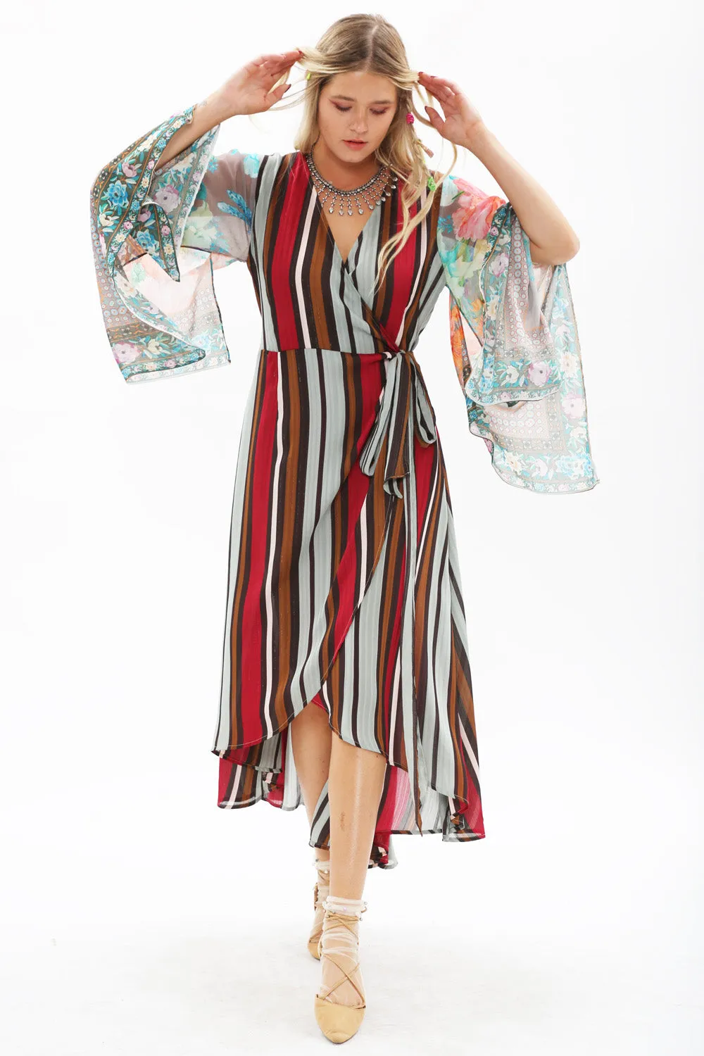 Charlotte Wrap Dress sold by Aratta