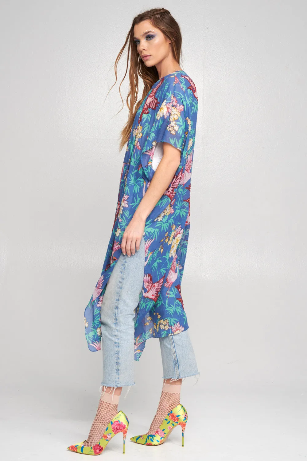 Lady Bird Hand Embellished Kimono sold by Aratta product image thumbnail 3