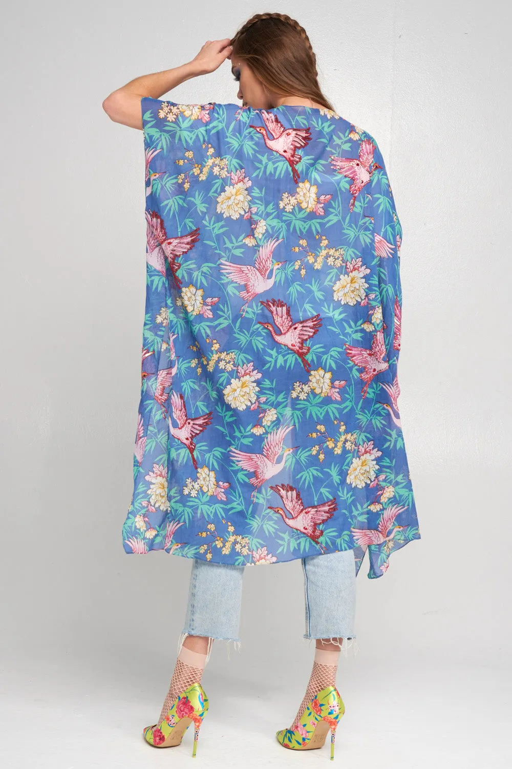 Lady Bird Hand Embellished Kimono sold by Aratta product image thumbnail 2