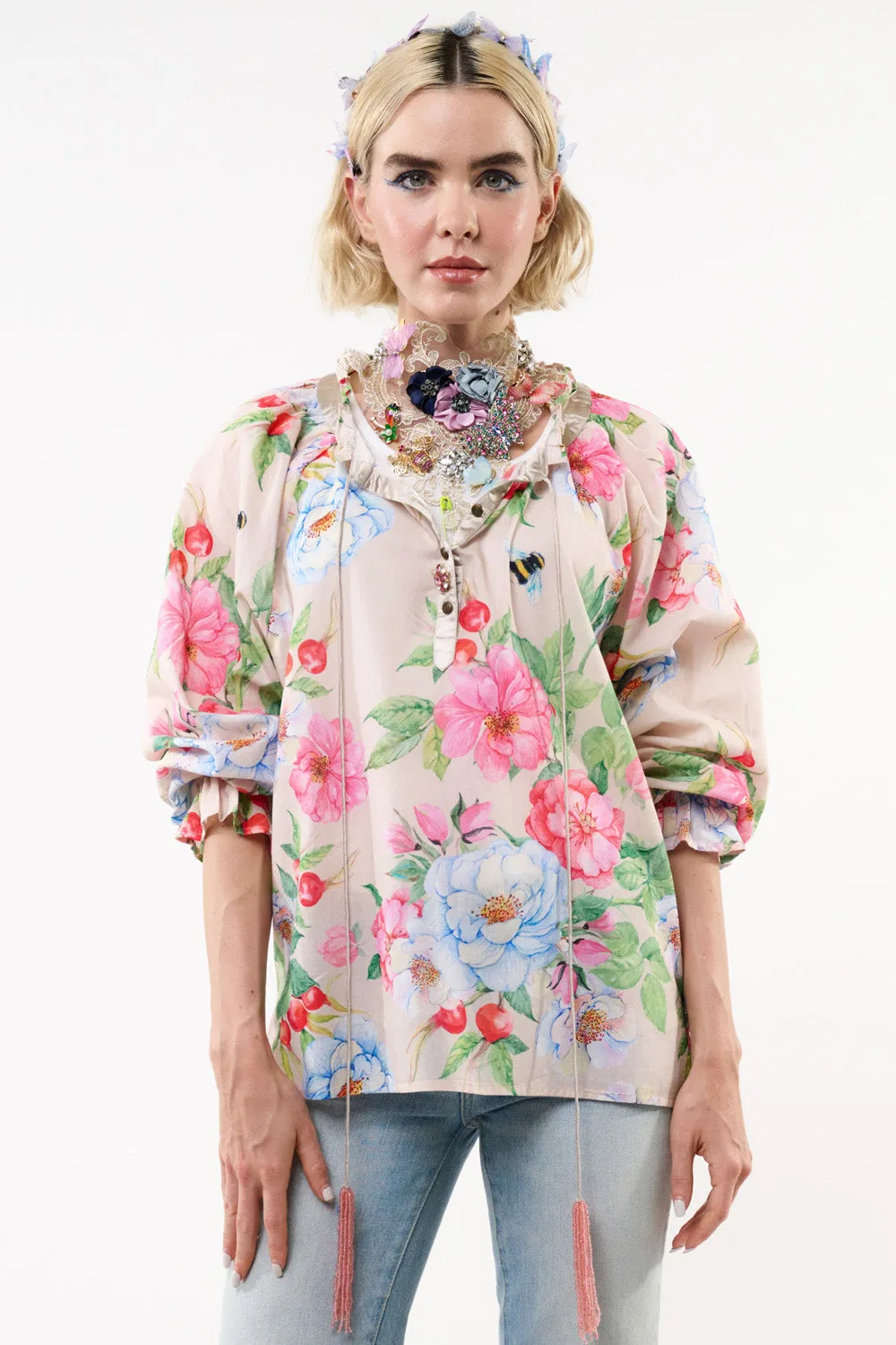 La Ville Rose Blouse sold by Aratta
