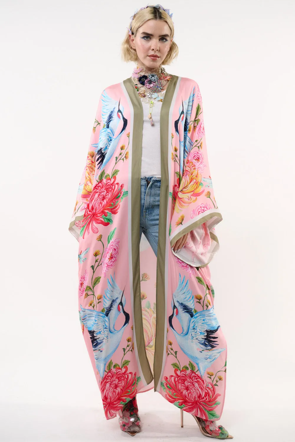 The Legend Of The Crane Maxi Kimono sold by Aratta product image thumbnail 5