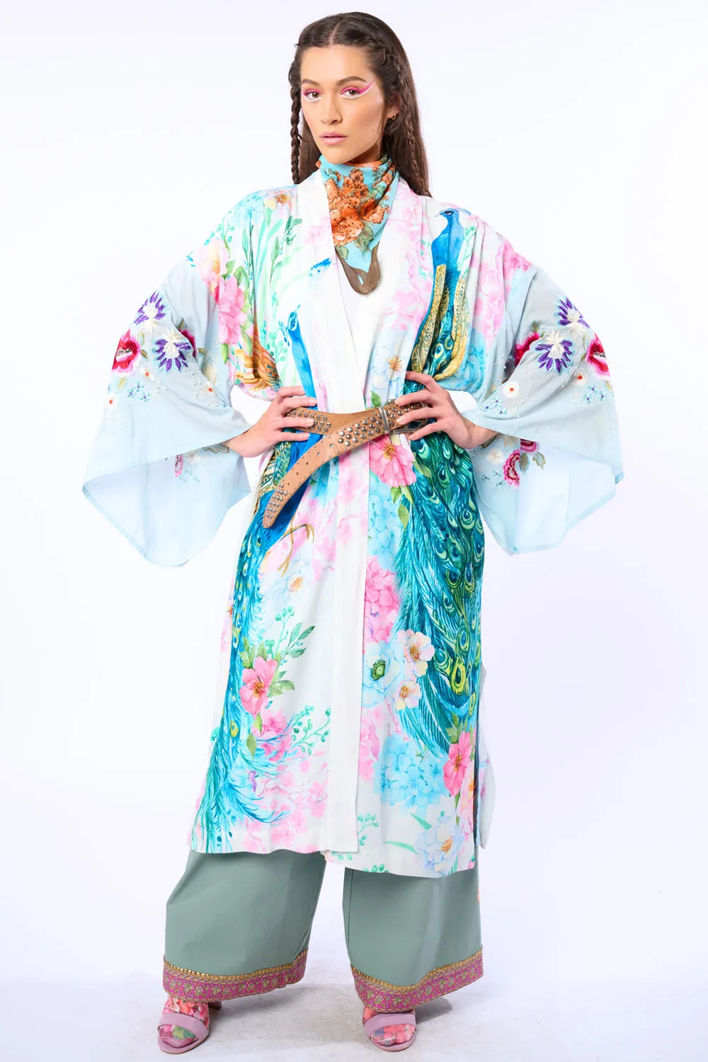 Morning Glory Kimono sold by Aratta