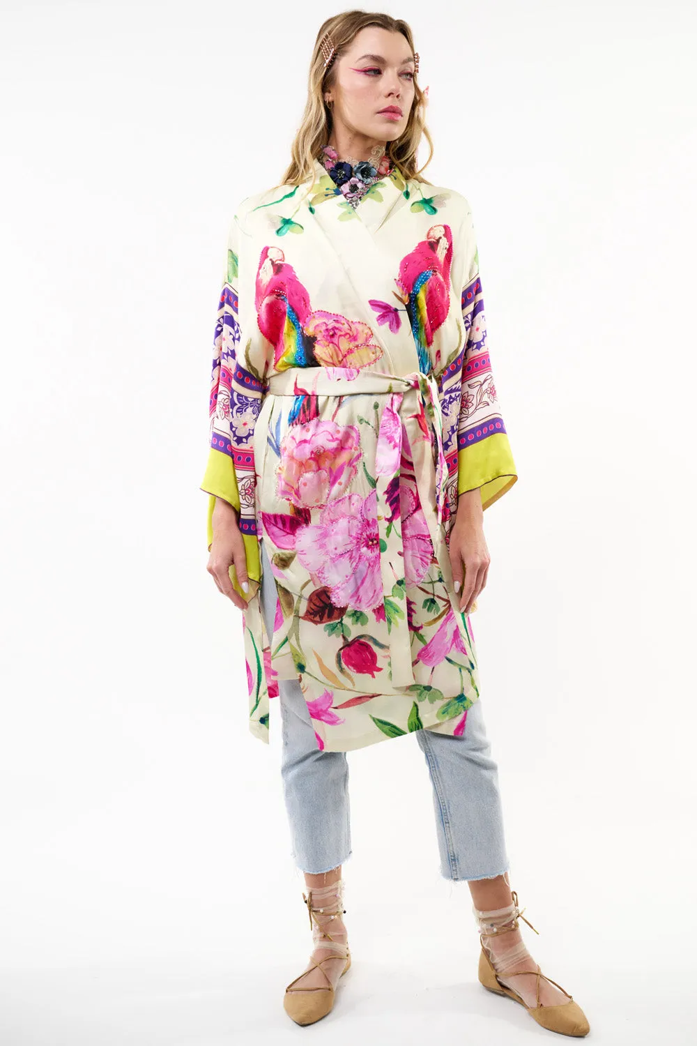 Tropical Mood Hand-Beaded Kimono/Topper sold by Aratta product image thumbnail 2