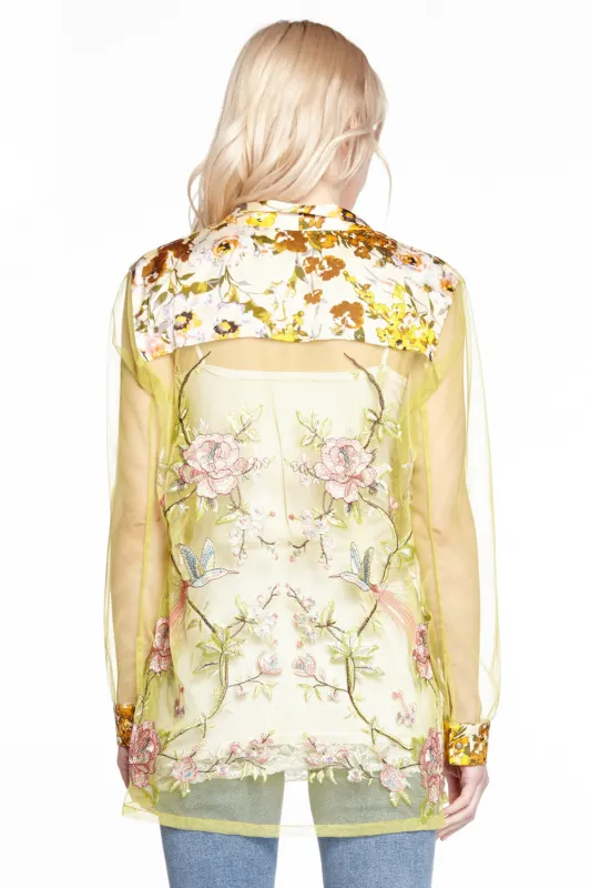 Birds Talk Kimono sold by Aratta