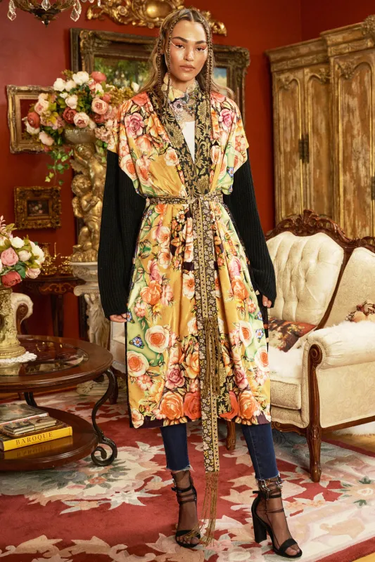 Venera Velvet Kimono With Sweater Sleeves sold by Aratta