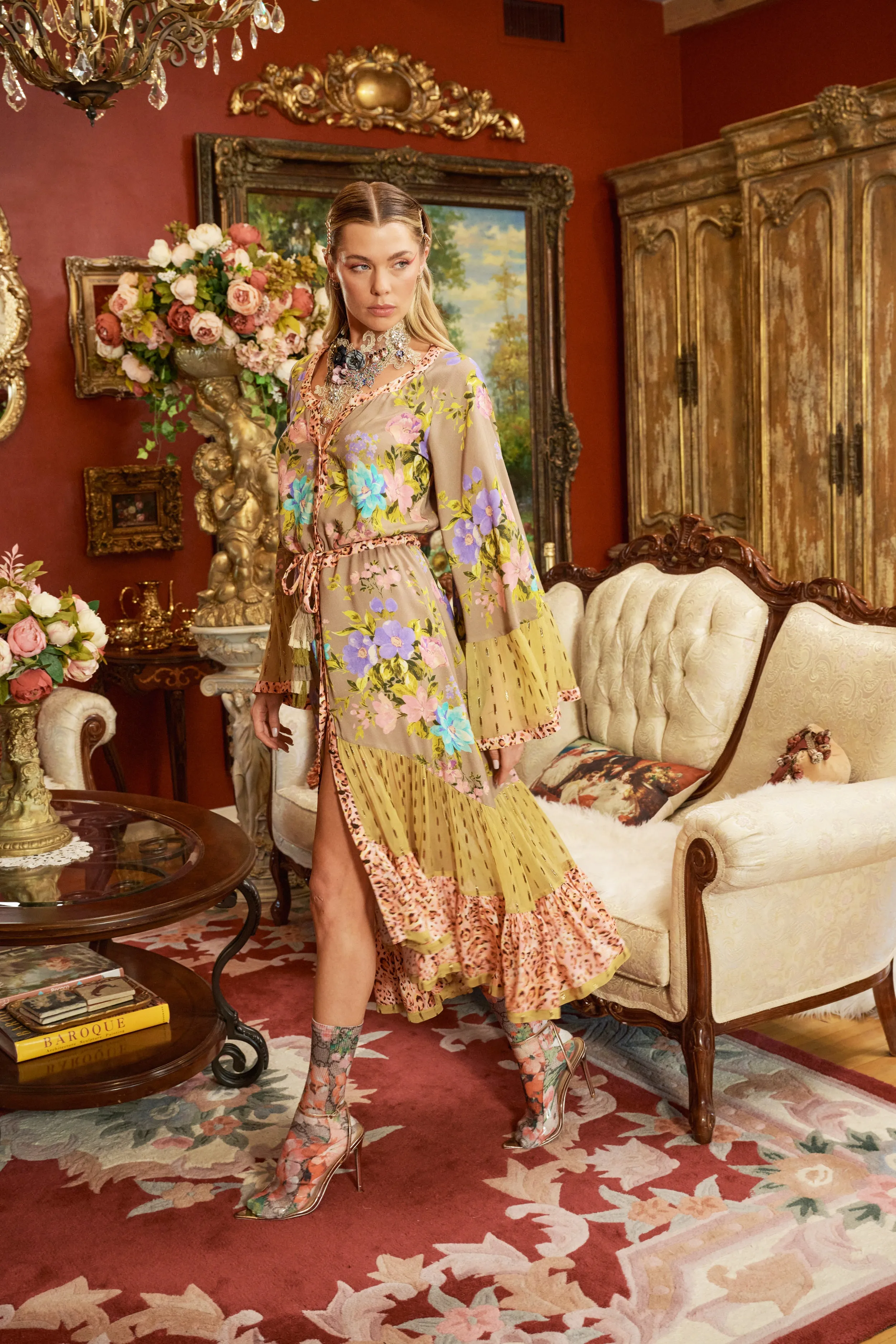 Autumn In La Maxi Dress sold by Aratta product image thumbnail 4
