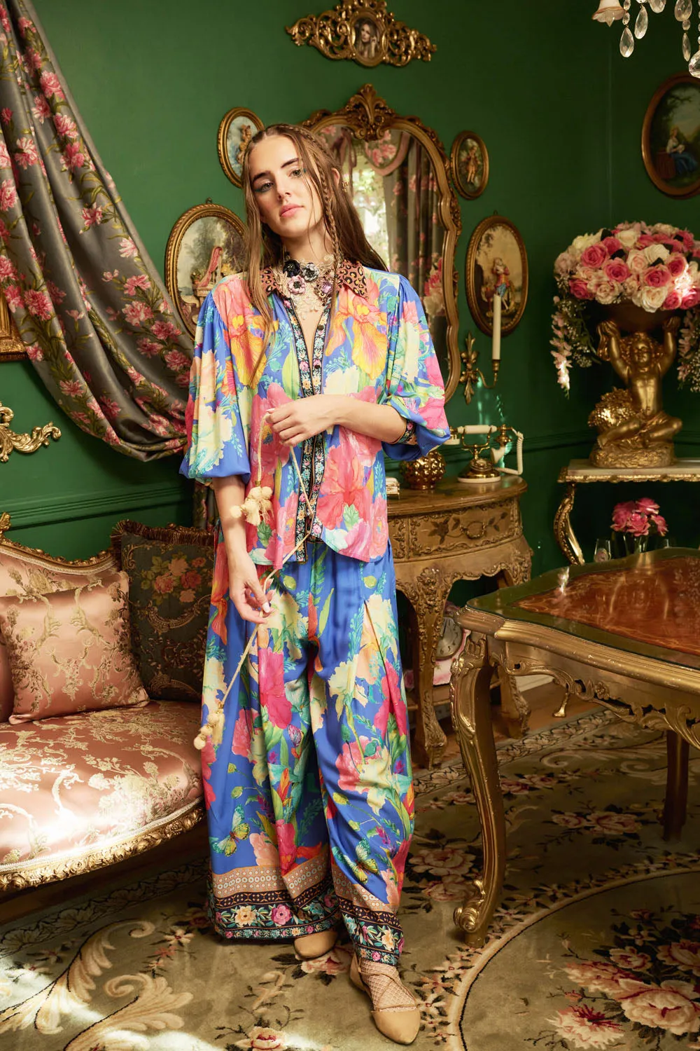 Royal Bloom Pants sold by Aratta product image thumbnail 5