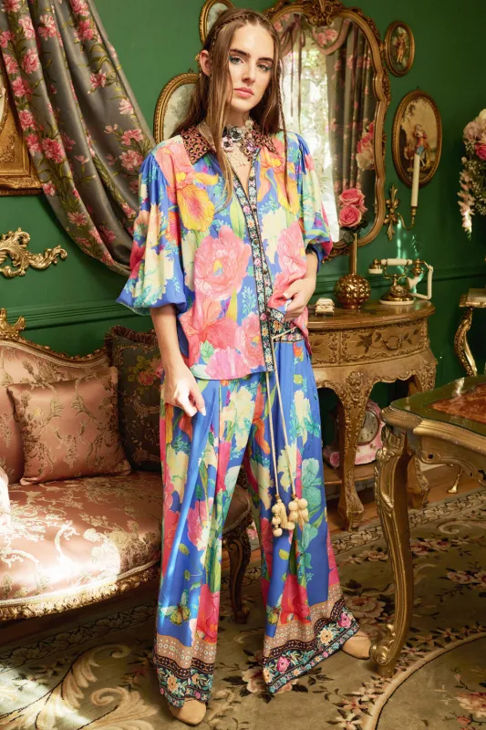 Royal Bloom Pants sold by Aratta