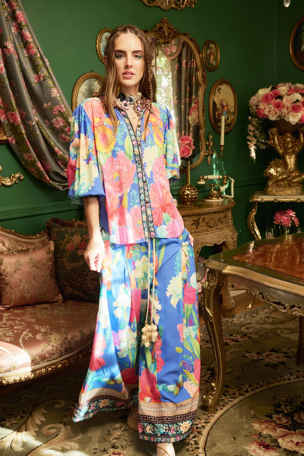 Royal Bloom Pants sold by Aratta product image thumbnail 4