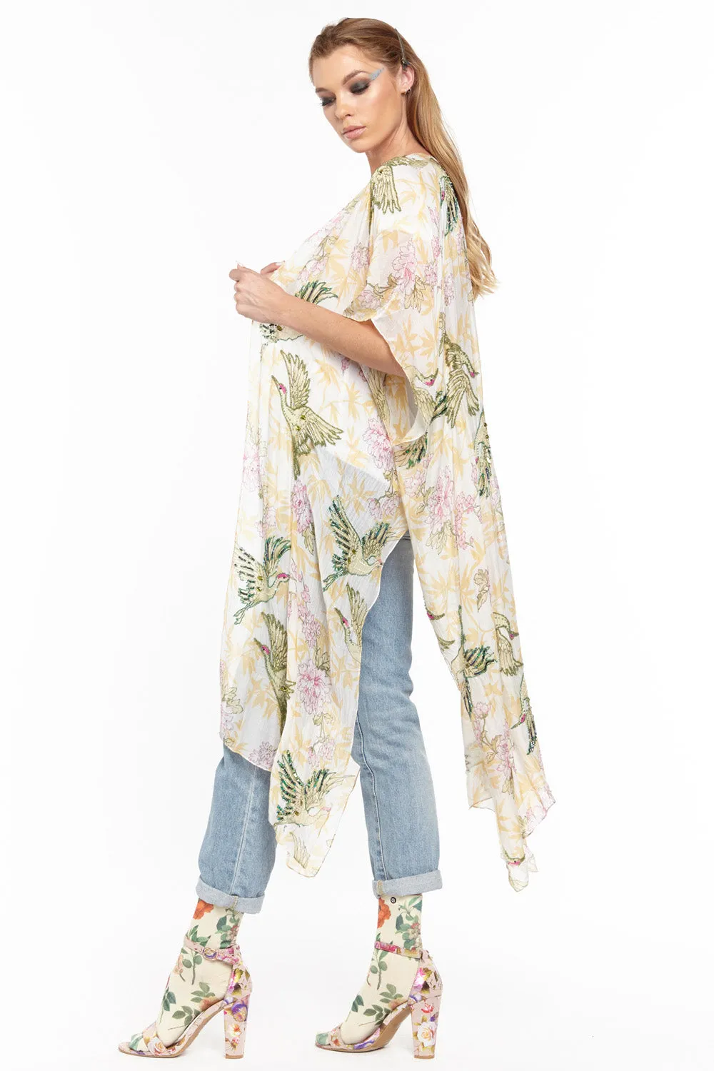 Dream Island Hand Embellished Kimono sold by Aratta product image thumbnail 4