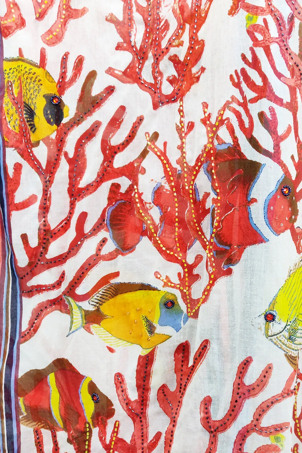 Sea of Belief Hand-Embellished Kimono sold by Aratta product image thumbnail 4