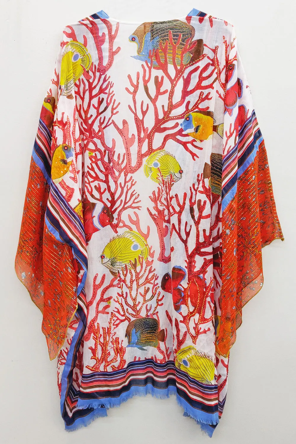 Sea of Belief Hand-Embellished Kimono sold by Aratta product image thumbnail 2
