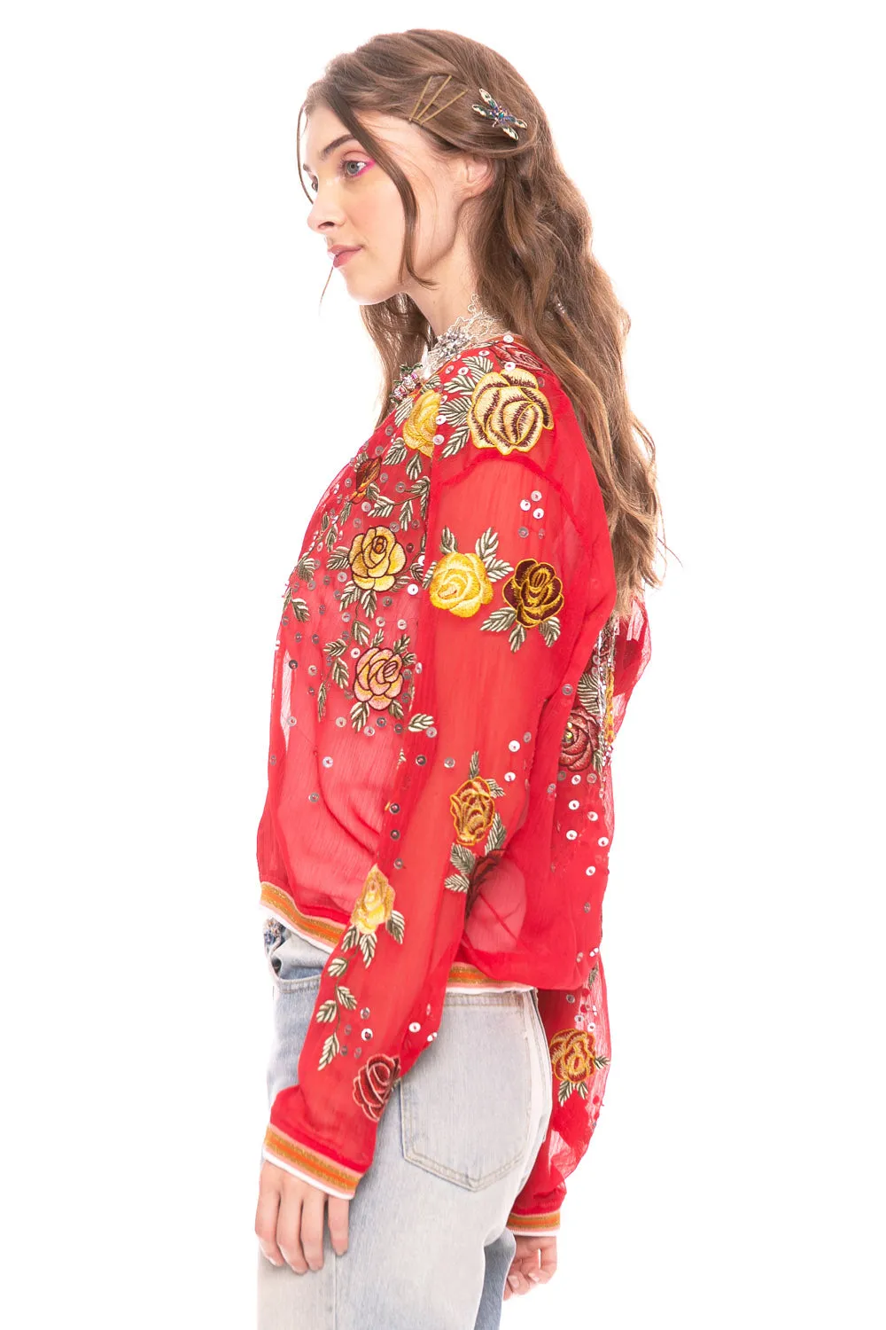 The Rosabel Bomber Jacket sold by Aratta product image thumbnail 5