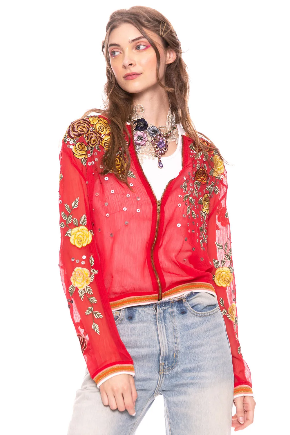 The Rosabel Bomber Jacket sold by Aratta product image thumbnail 2