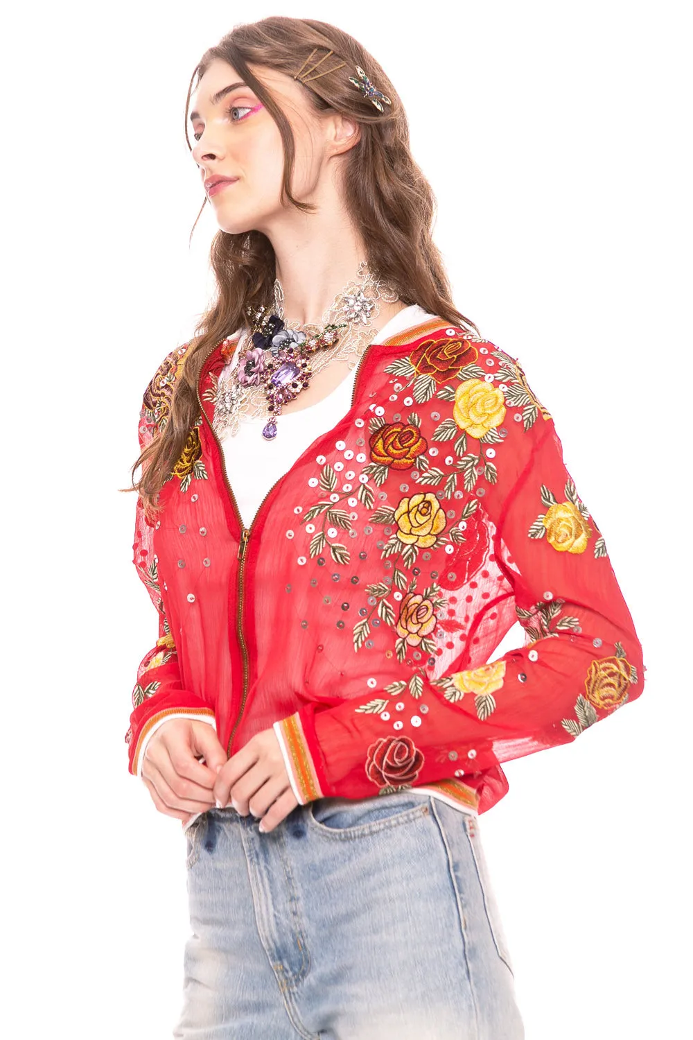 The Rosabel Bomber Jacket sold by Aratta product image thumbnail 3