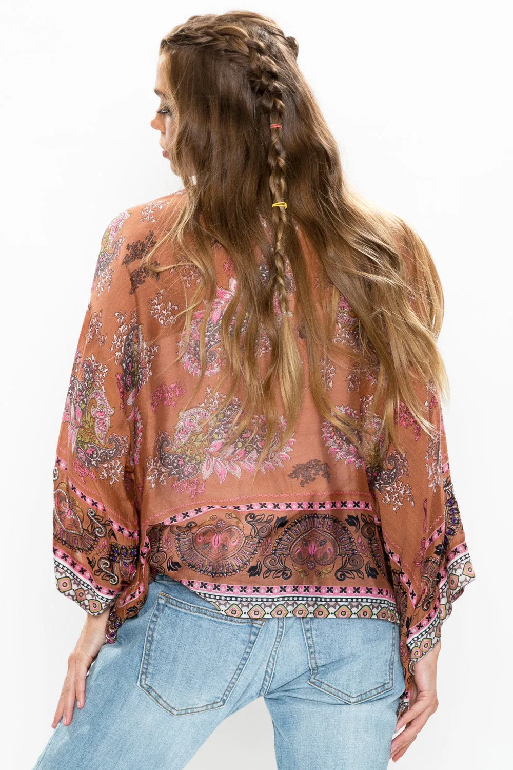 Amelia Hand Beaded Kimono sold by Aratta product image thumbnail 2