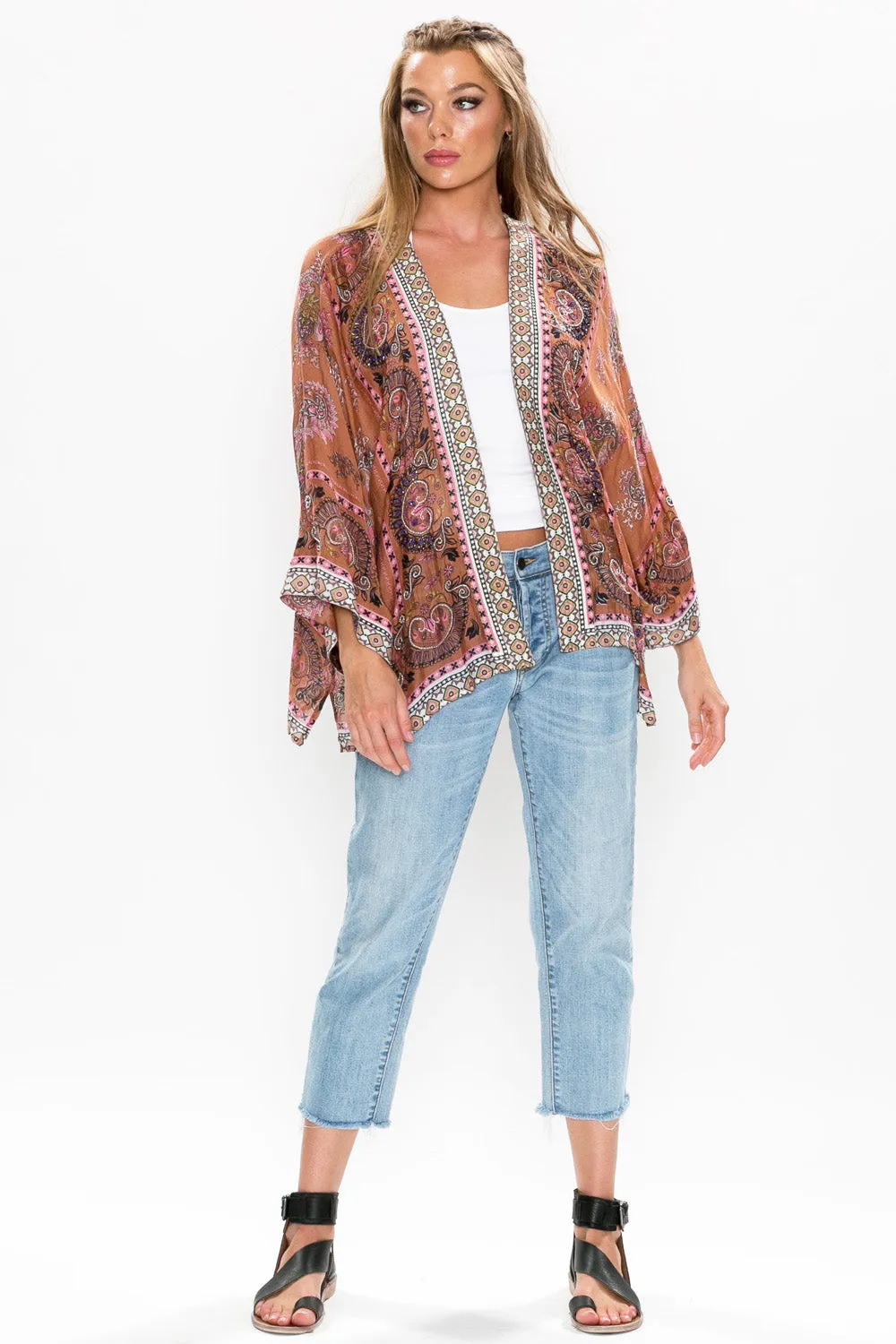 Amelia Hand Beaded Kimono sold by Aratta product image thumbnail 5