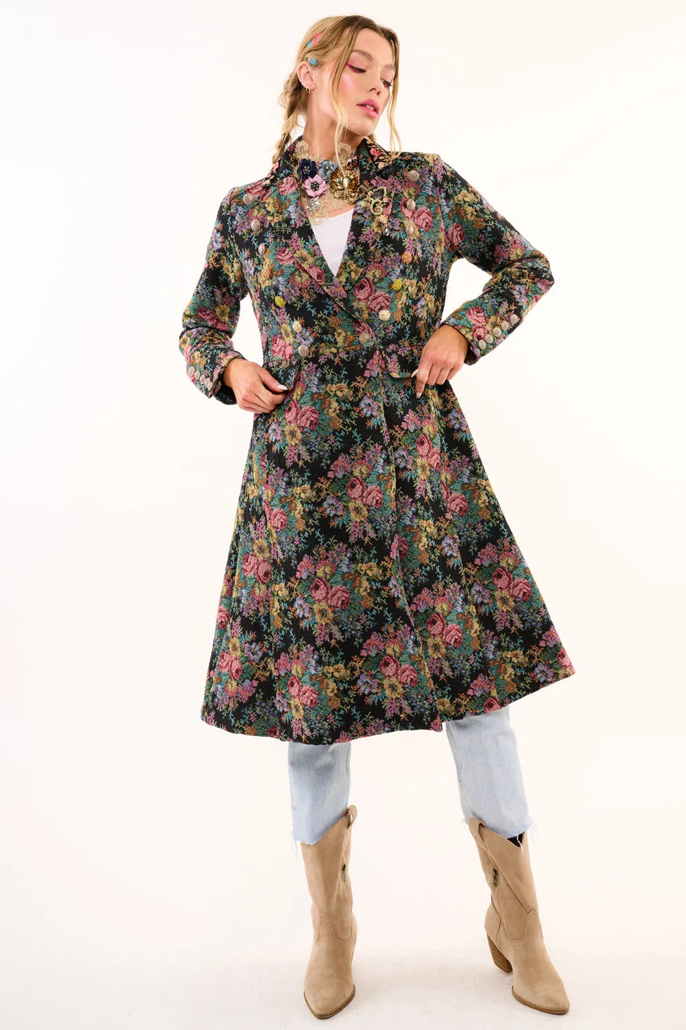 Enchanted Nature Jacquard Coat sold by Aratta product image thumbnail 2