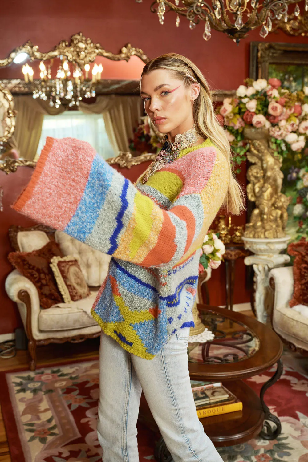 Colorful Cozy Sweater sold by Aratta product image thumbnail 5