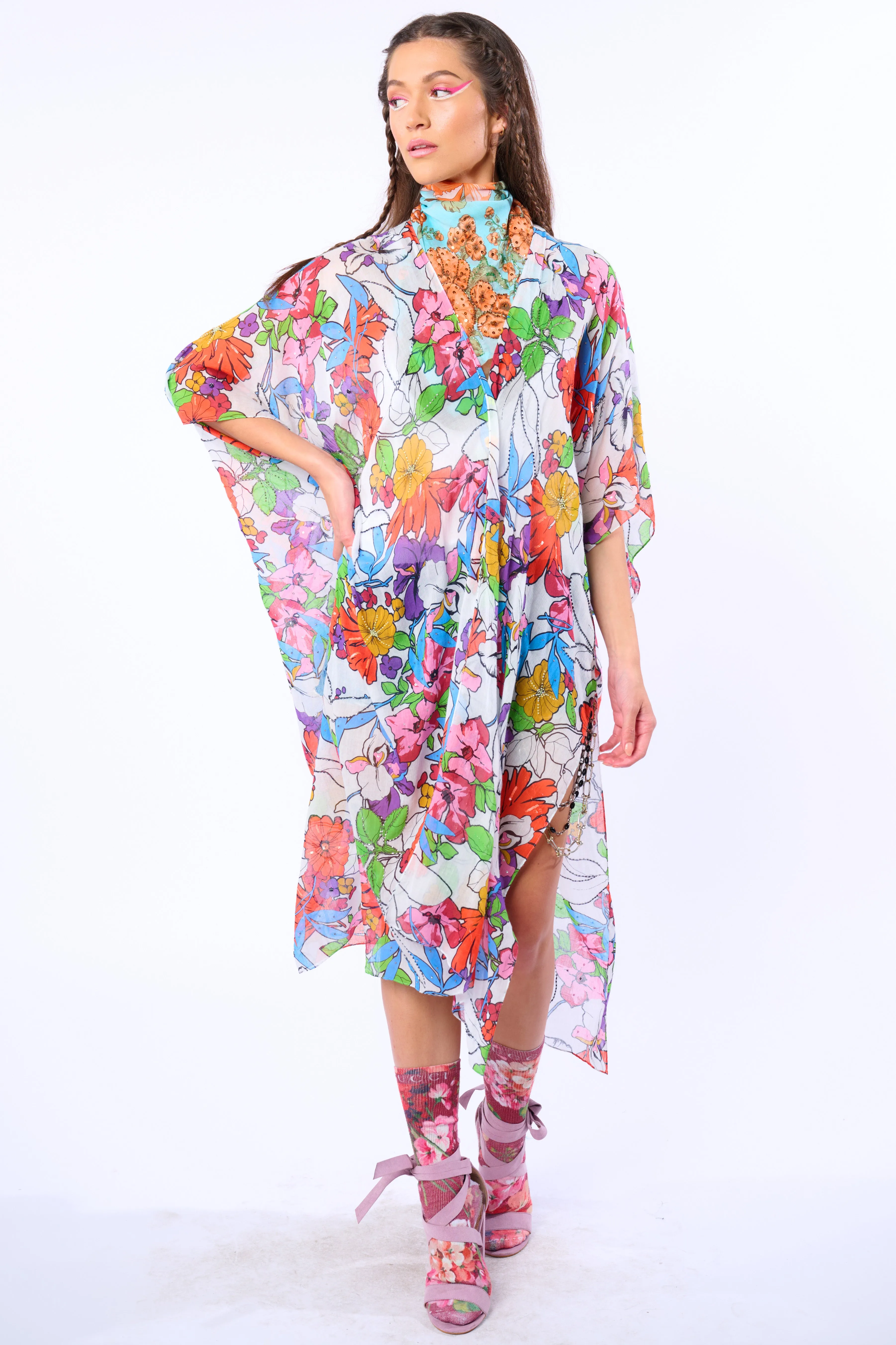 Virginia Embellished Floral Kimono sold by Aratta product image thumbnail 2