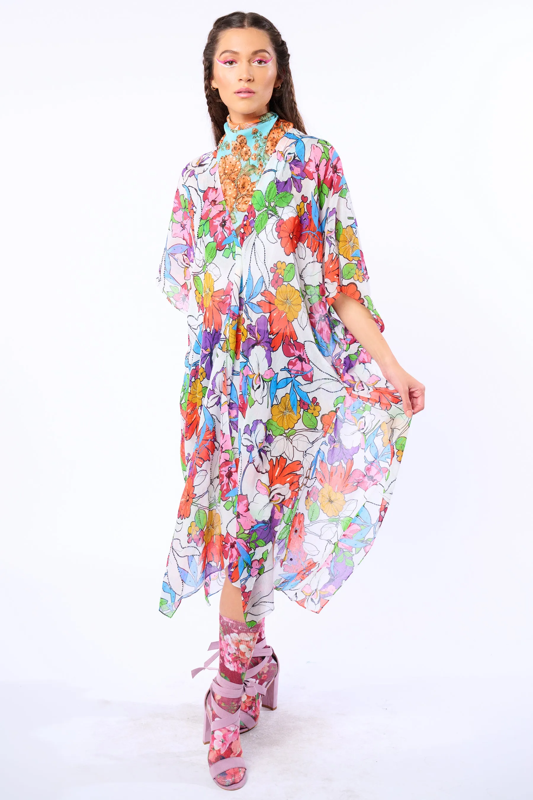 Virginia Embellished Floral Kimono sold by Aratta product image thumbnail 4