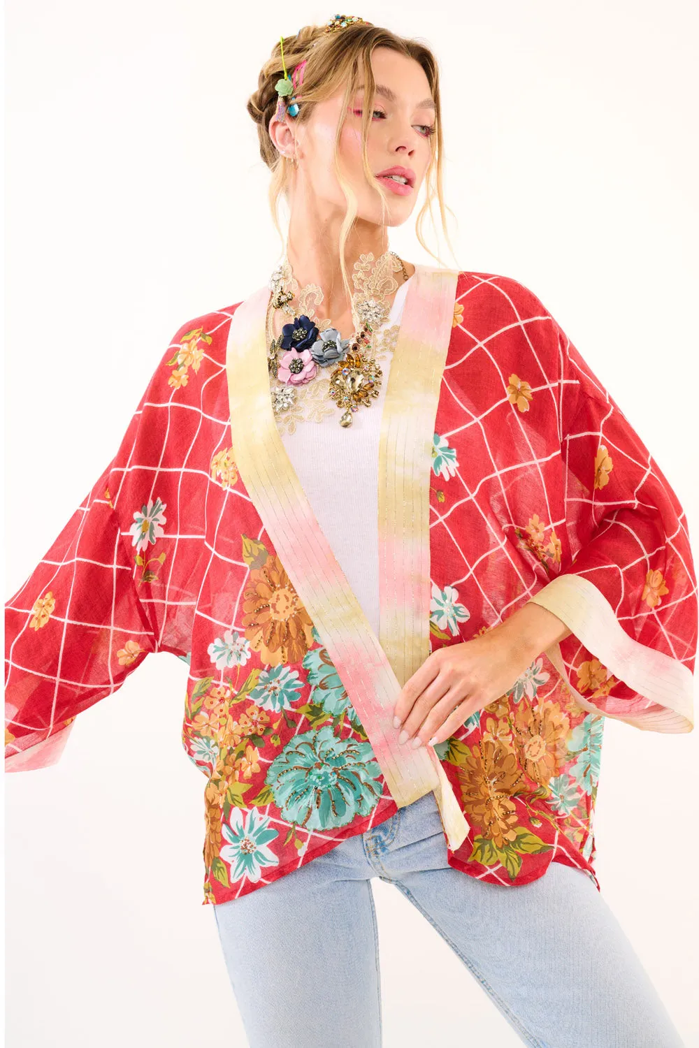 Borrocow Beauty Hand Embellished Kimono sold by Aratta product image thumbnail 2