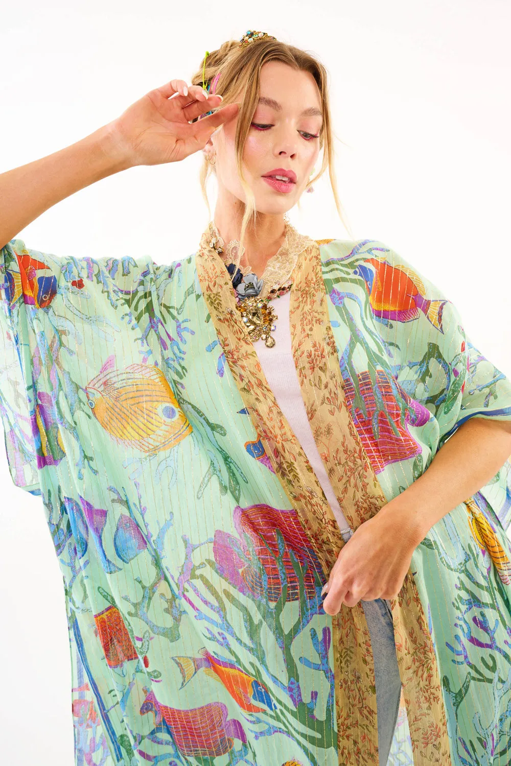 Ocean Breeze Kimono sold by Aratta product image thumbnail 5