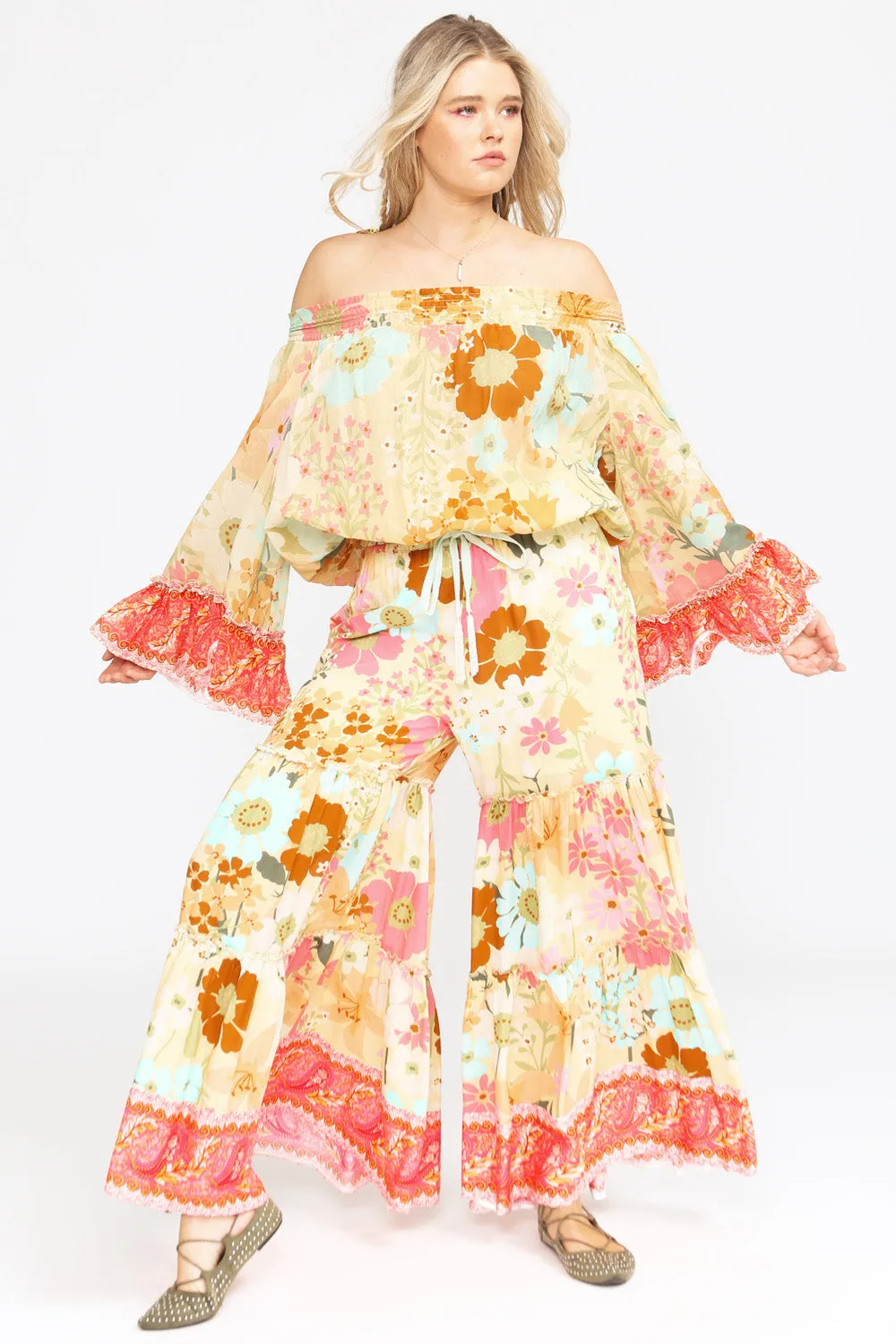 Fields of Daisies Pants sold by Aratta