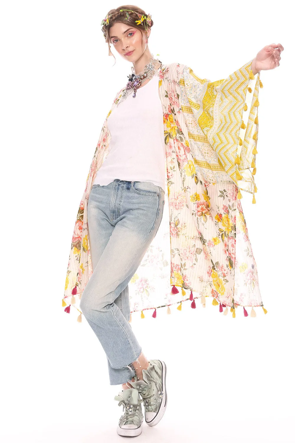 Color Story Kimono Mustard sold by Aratta product image thumbnail 4