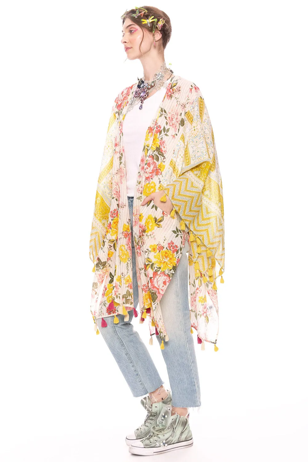 Color Story Kimono Mustard sold by Aratta product image thumbnail 5