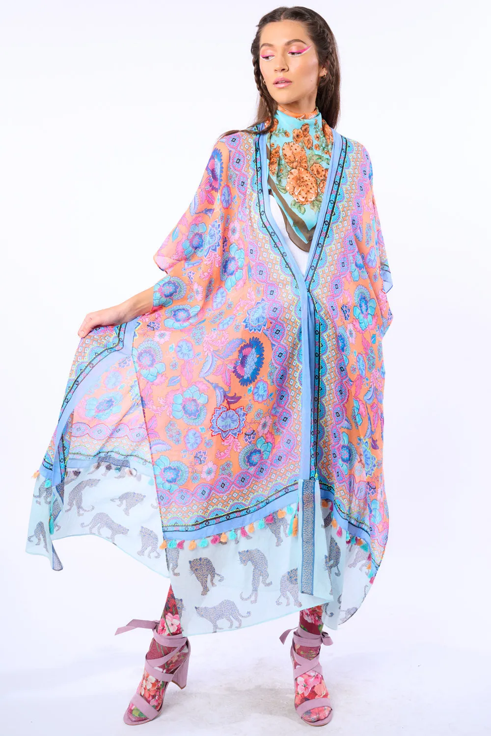Coachella Wildness Kimono sold by Aratta