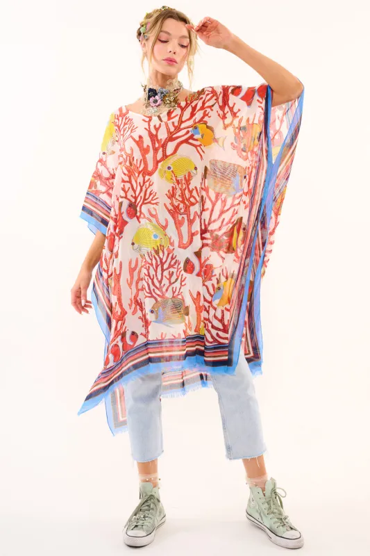 Sea of Belief Hand Embellished kimono sold by Aratta